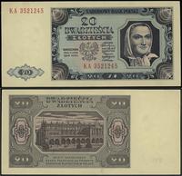 20 złotych 1.07.1948, seria KA, numeracja 352124