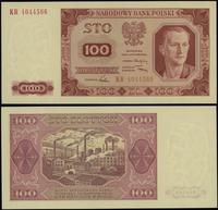 100 złotych 1.07.1948, seria KR, numeracja 40445