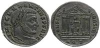 follis 308-309, Aquileia, Aw: Głowa cesarza w pr