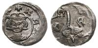 denar bez daty (1332), Aw: Głowa króla na wprost
