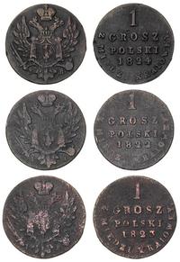 1 grosze z miedzi krajowej 1822, 1823 i 1824