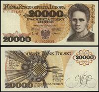 20.000 złotych 1.02.1989, pierwsza seria A, nume