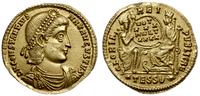 solidus 350-355, Tessaloniki, Aw: Głowa cesarza 
