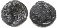 brąz IV-III w. pne, Aw: Głowa satyra w lewo, kon