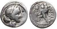 denar 47-46 pne, mennica w Afryce, Aw: Głowa Wen