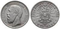 2 marki 1888, Karlsruhe, rzadki rocznik, AKS 153
