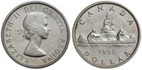 dolar 1956, Ottawa, Canoe, srebro próby 800, KM 