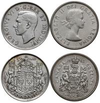 Kanada, zestaw: 2 x 50 centów, 1942, 1962 (Elżbieta II)