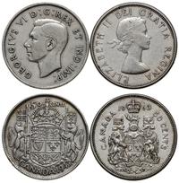 Kanada, zestaw: 2 x 50 centów, 1943, 1963 (Elżbieta II)