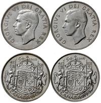 zestaw: 2 x 50 centów 1949, 1950, Ottawa, srebro
