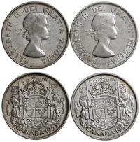 zestaw: 2 x 50 centów 1953, 1954, Ottawa, srebro