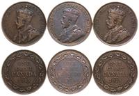 Kanada, zestaw: 3 x 1 cent, 1915, 1916, 1919