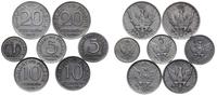 zestaw 7 monet o nominałach:, 1 fenig 1918, 5 fe