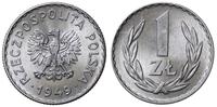 1 złoty 1949, Warszawa, aluminium, pięknie, Parc