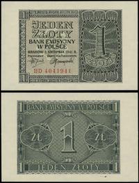 1 złoty 1.08.1941, seria BD, numeracja 4041941, 