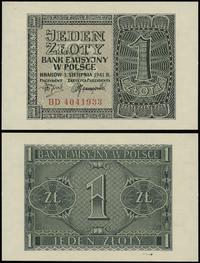 1 złoty 1.08.1941, seria BD, numeracja 4041933, 