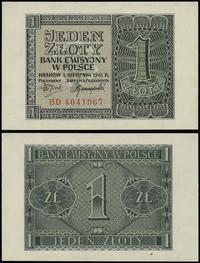 1 złoty 1.08.1941, seria BD, numeracja 4041967, 