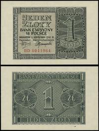 1 złoty 1.08.1941, seria BD, numeracja 4041964, 