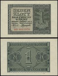 1 złoty 1.08.1941, seria BD, numeracja 4041976, 