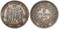 5 franków 1873, Paryż, delikatna patyna, pięknie
