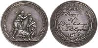 medal chrzcielny 1857, z puncą srebra "1" na obr