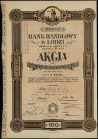 100 złotych na okaziciela Łodź 1928, I,II i III 