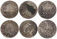 zestaw: 3 x grosz, Kraków, 161Z, 1613, 1614, raz