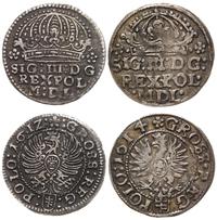 zestaw: 2 x grosz, Kraków, 1612, 1614, razem 2 s
