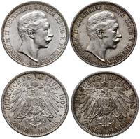 Niemcy, zestaw: 2 x 2 marki, 1907 A, 1908 A