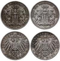 zestaw: 2 x 2 marki 1900, 1901, Hamburg, łącznie