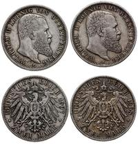 Niemcy, zestaw: 2 x 2 marki, 1907, 1908