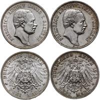 2 x 3 marki 1912 E i 1913 E, Muldenhütten, roczn
