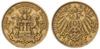 10 marek 1898, Hamburg, złoto 3.95 g, AKS 42, Ja