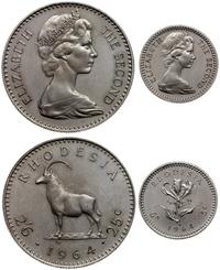 Rodezja Południowa, zestaw 2 monet: 5 centów 1964 i 25 centów 1964, 1964