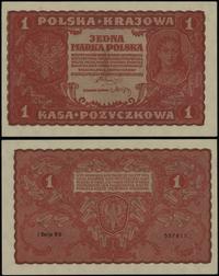 1 marka polska 23.08.1919, seria I-BU, numeracja