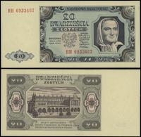 20 złotych 1.07.1948, seria HH, numeracja 693366