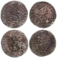 Śląsk, zestaw dwóch fałszerstw z epoki monet 3-krajcarowych, 1669 CB i 1695 W