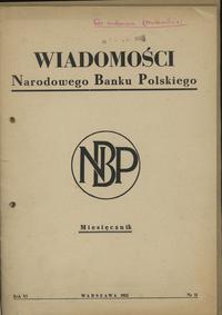 czasopisma, Wiadomości Narodowego Banku Polskiego, nr 12/1950, nr 11/1955, Warszawa