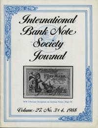 czasopisma, zestaw 12 numerów International Bank Note Society Journal: 1/1983, 1/1985,..