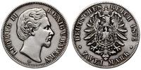 2 marki  1876 D, Monachium, moneta czyszczona, A