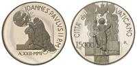 5.000 lirów 2001, srebro, wybite stemplem lustrz