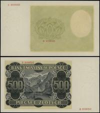Polska, błąd druku 500 złotych, emisji 1.03.1940