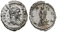 denar 202-210, Aw: Głowa cesarza w wieńcu laurow