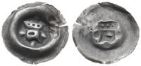 brakteat XIII-XIV w., Hełm z pióropuszem w lewo,