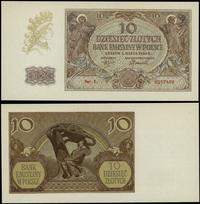 10 złotych 1.03.1940, seria L, numeracja 9257488
