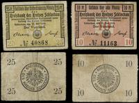 zestaw: 10 i 25 fenigów ważne od 27.05.1919 do 1