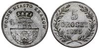 5 groszy 1835, Wiedeń, moneta z minimalnymi ślad