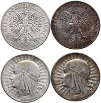 zestaw 2 monet 1932, Warszawa, głowa kobiety w c