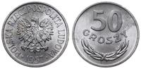 50 groszy 1957, Warszawa, aluminium, pięknie zac