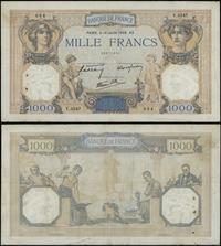 1.000 franków 15.07.1938, seria Y, numeracja 354